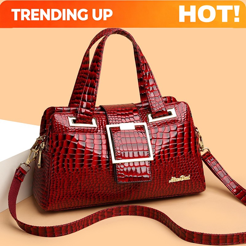 Luxury Bags With Zipper - Luxe handtas met krokodillenprint, hot seller,