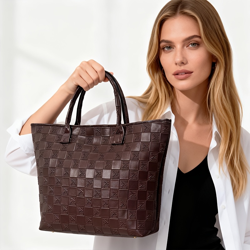 Luxury Bags Reseller - Lichte luxe diepbruine gewatteerde damestas met