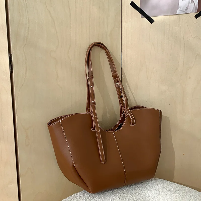 Luxury Bags Reseller - Vintage Dameshandtas Grote Capaciteit Draagbare Winkel-Schoudertas