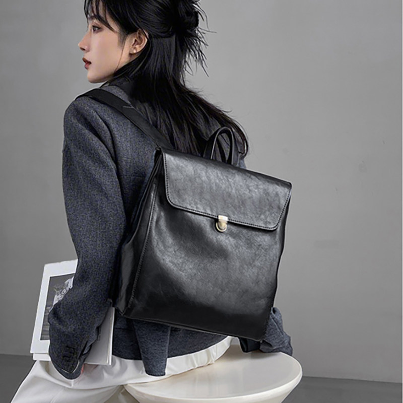 Luxury Bags With Zipper - Luxe merkrugzak van echt leer voor