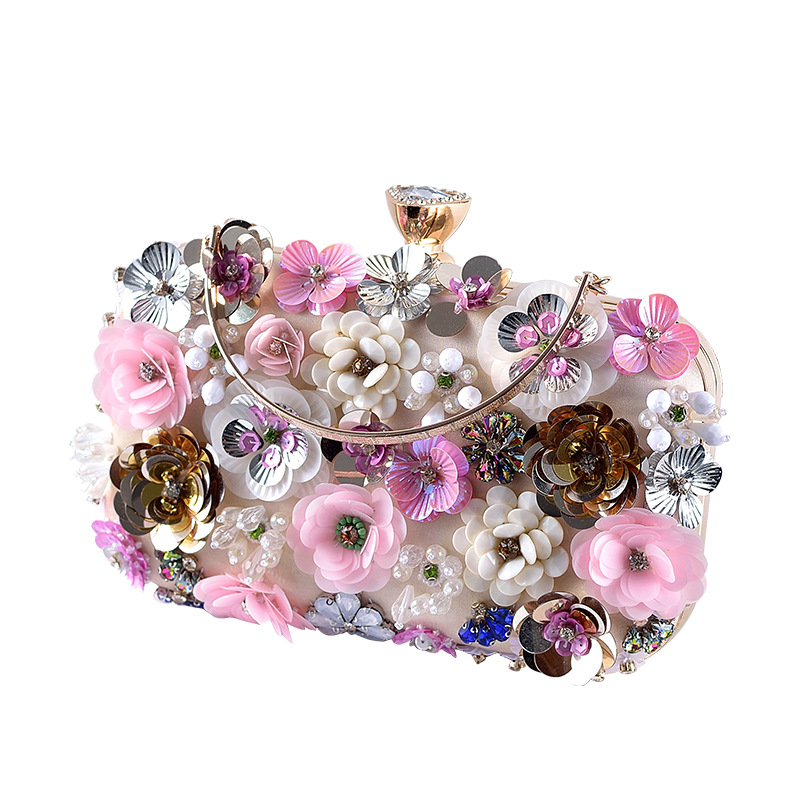 Luxury Bags Reseller - Mode Damestassen Bloem Diamanten Borduren Kleine