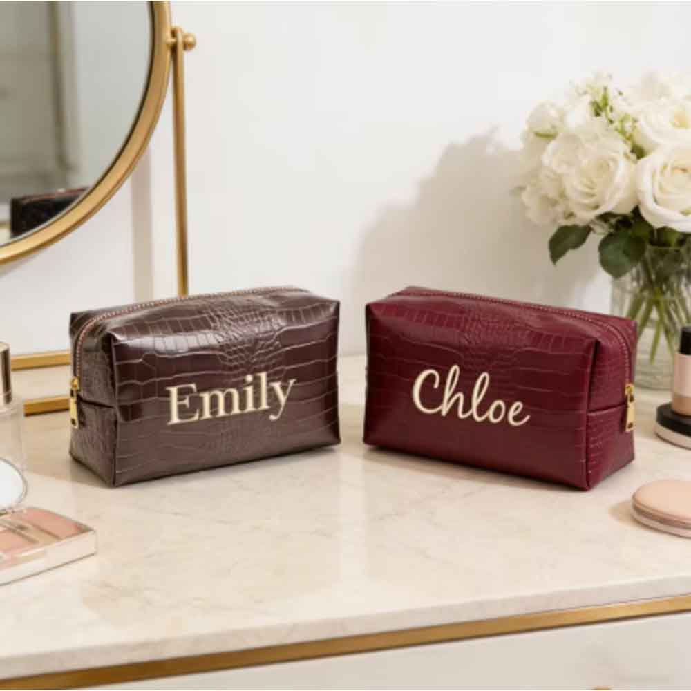 Geborduurde Croc make-uptas, g - Luxury Bags Vegan recensie en prijs