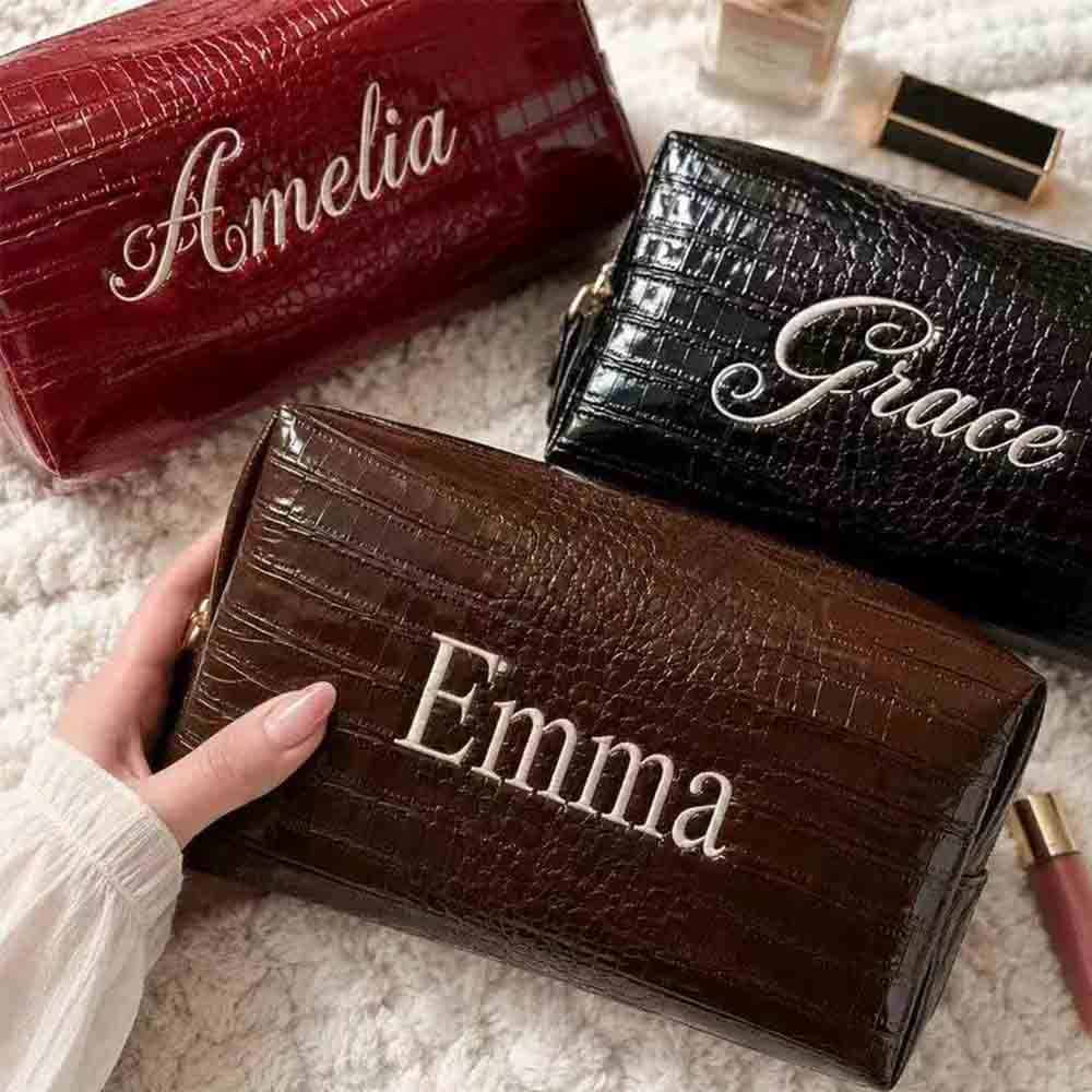 Geborduurde Croc make-uptas, g - Luxury Bags Vegan recensie en prijs