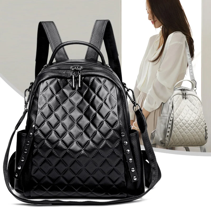 Echt lederen rugzak dames scho - Luxury Bags With Zipper recensie en prijs