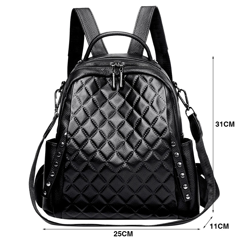 Echt lederen rugzak dames scho - Luxury Bags With Zipper recensie en prijs