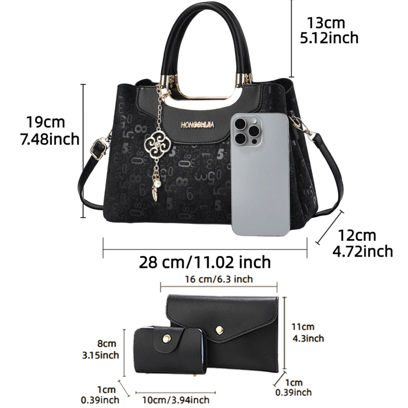 3-delige modieuze dameshandtas - Luxury Bags With Zipper recensie en prijs