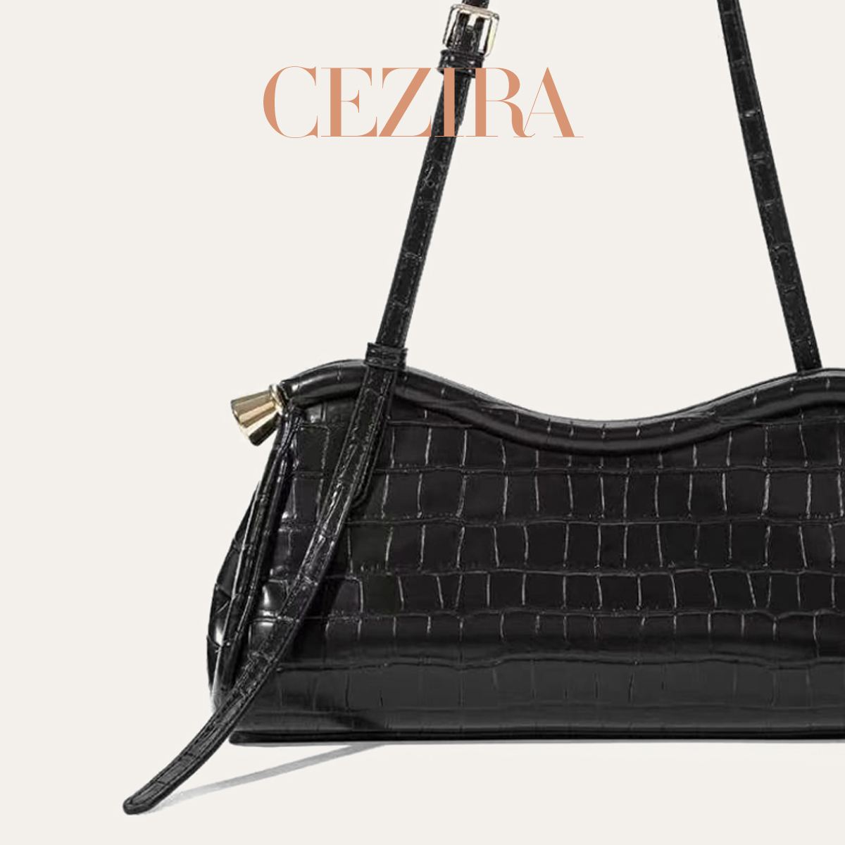 CR Luxe schoudertas met krokod - Luxury Bags Vegan recensie en prijs