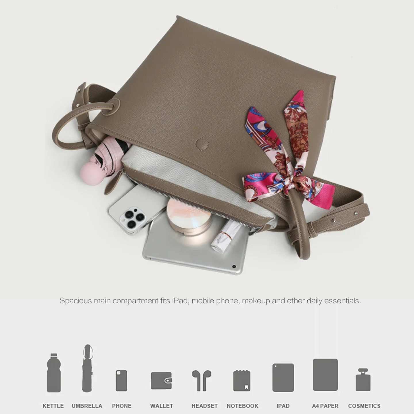 Luxe dames handtas van PU leer - Luxury Bags With Zipper recensie en prijs