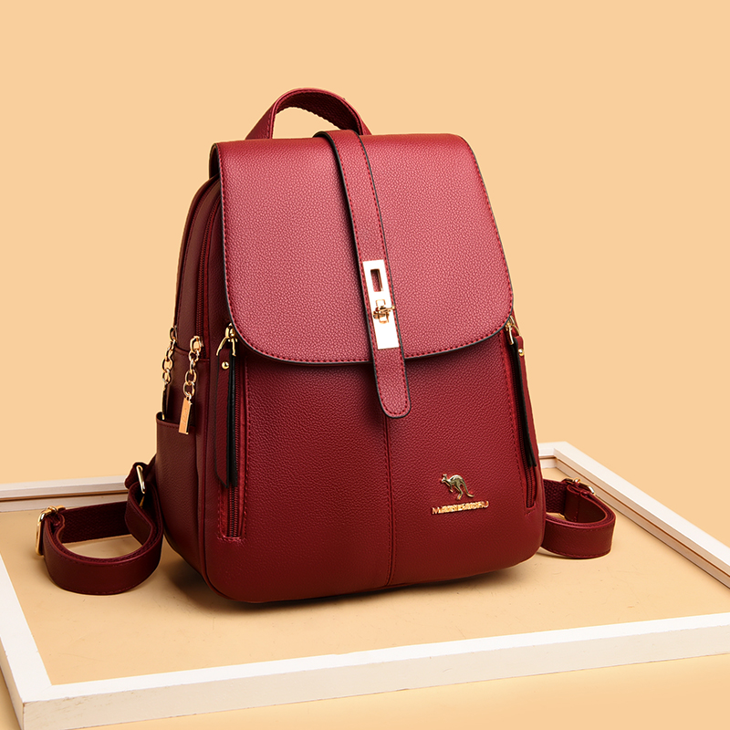 Luxe Vrouwen Lederen Rugzakken - Luxury Bags With Zipper recensie en prijs