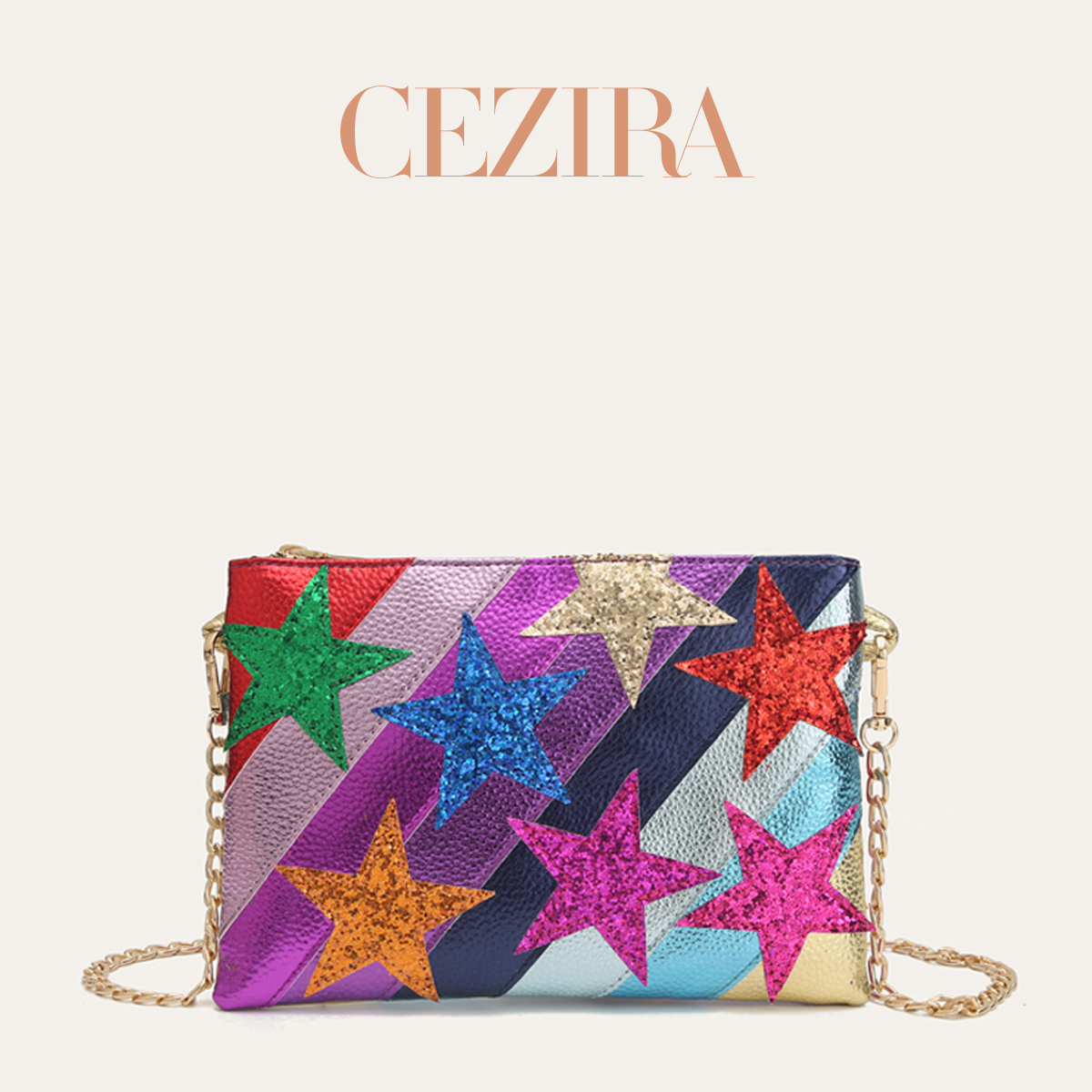 CR Stars Patroon Kleurrijke St - Luxury Bags Vegan recensie en prijs